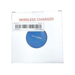 Wireless Charger Blue Round Universal 10W Fast Charge iPhone Samsung Google